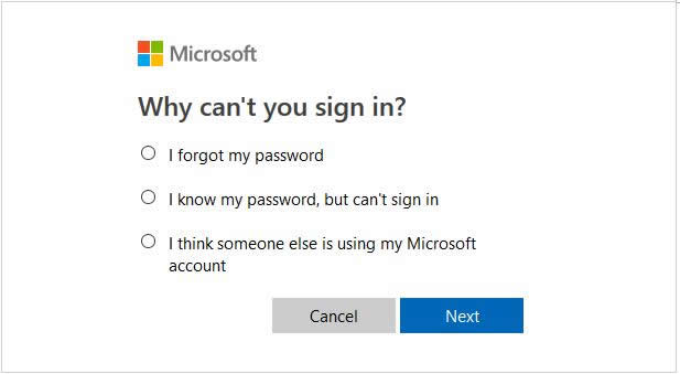 Выберите опцию I Forgot My Password для взлома пароля в Windows 10