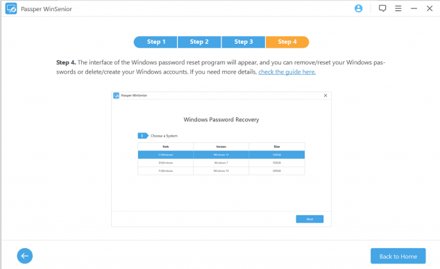 Passper Winsenior reset password guide